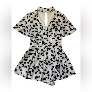 Chic white and black romper